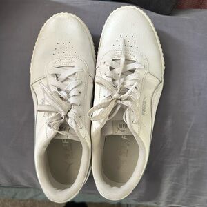 Puma Classic White Lace-Up Sneakers